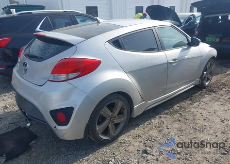 2013 Hyundai Veloster Turbo W/Black из США, поврежденный, VIN KMHTC6AE4DU157798